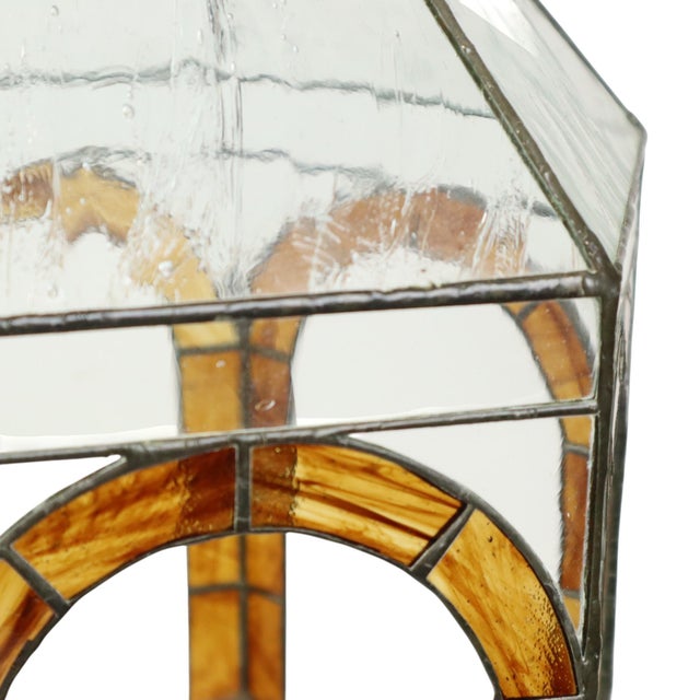 Stained Glass Gazebo Candle Holder in Colored Glass, 1990s For Sale - Image 16 of 18