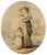 Paper Attrib. Henry William Bunbury, Lady Rushout & Children, Watercolour For Sale - Image 7 of 7