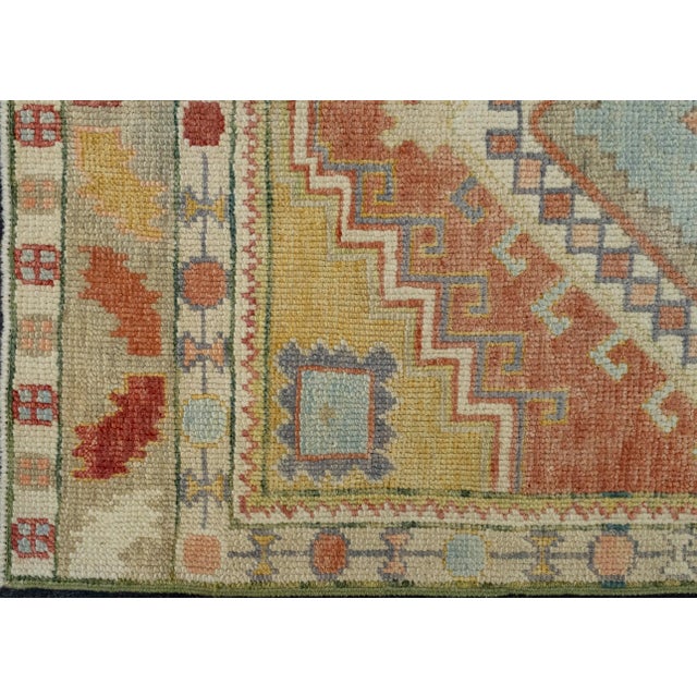 Turkish Oushak Rug 2'10" x 7'8" #18109 For Sale - Image 4 of 8