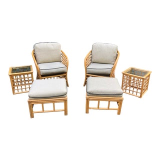 Vintage Rattan Set For Sale