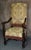 Antique Carved Oak Armchair 1920s Tudor Style High Back Fringe Stretcher Base For Sale - Image 13 of 13