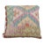 Arteverk Handwoven Afghan Kilim Pillow — Pink & Green Diamond Lattice For Sale