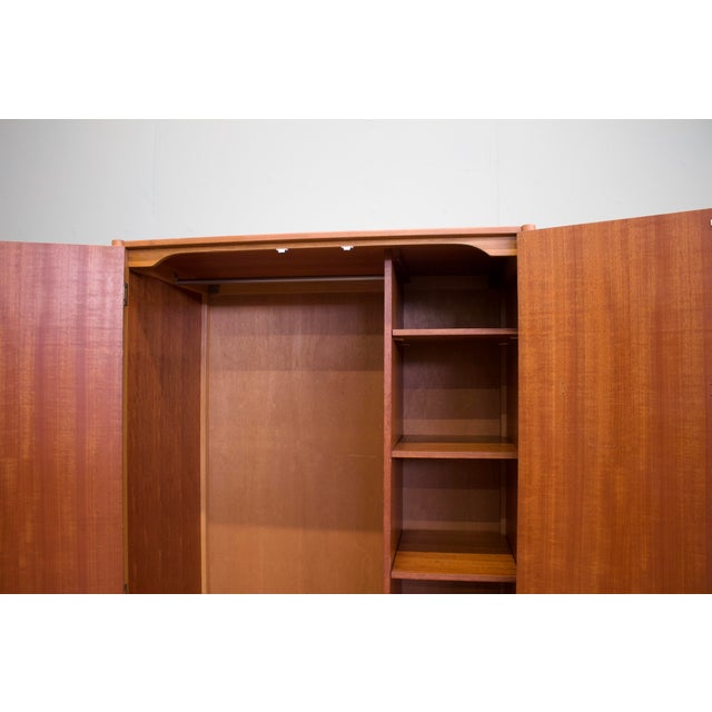 Brown Mid-Century Teak Wardrobe, 1960s For Sale - Image 8 of 10
