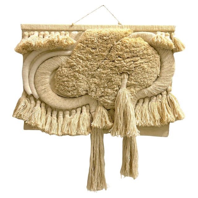 Wood Dan Friedman Large Fiber Art Wall Hanging, Wool, Cotton & Wood, 1970s For Sale - Image 7 of 18