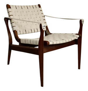 Late 20th Century Mahogany and Leather Safari Chair