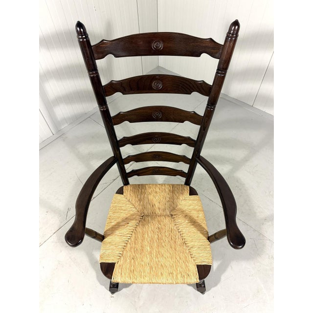 Mid-Century Modern Brutalist Rustic High Ladder Back Armchair, 1960s For Sale - Image 3 of 18