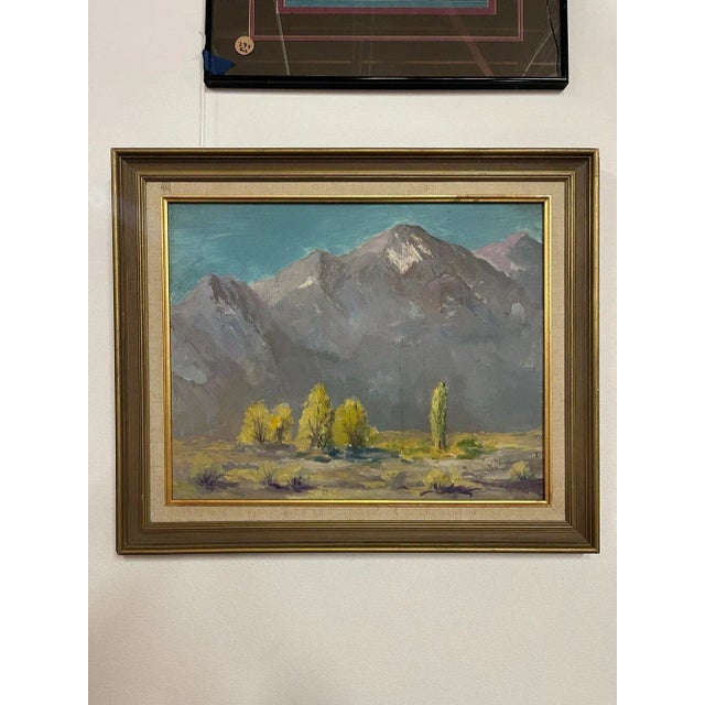 W24.25 D2 H20.25 Vintage condition with high quality framing. The piece is ready to hang and has a beautiful color pallet