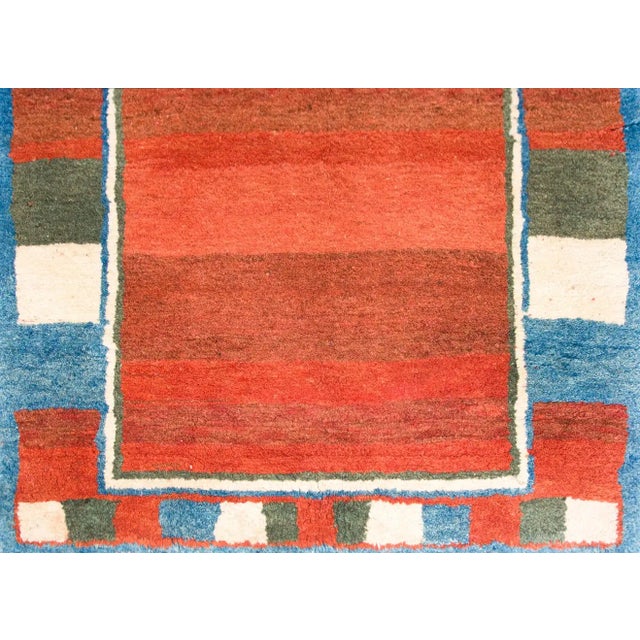 Mid 20th Century Vintage Persian Gabbeh Rug For Sale - Image 9 of 13