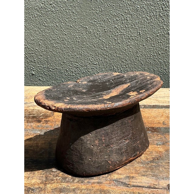 Wood Vintage Brazilian Carved Wood Head Rest For Sale - Image 7 of 12
