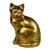Vintage Traditional Brass Cat 8" Sculpture For Sale