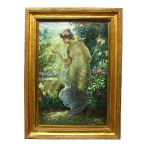 Vintage Neoclassical Master Copy After Fowler’s “Nymph & Butterfly"