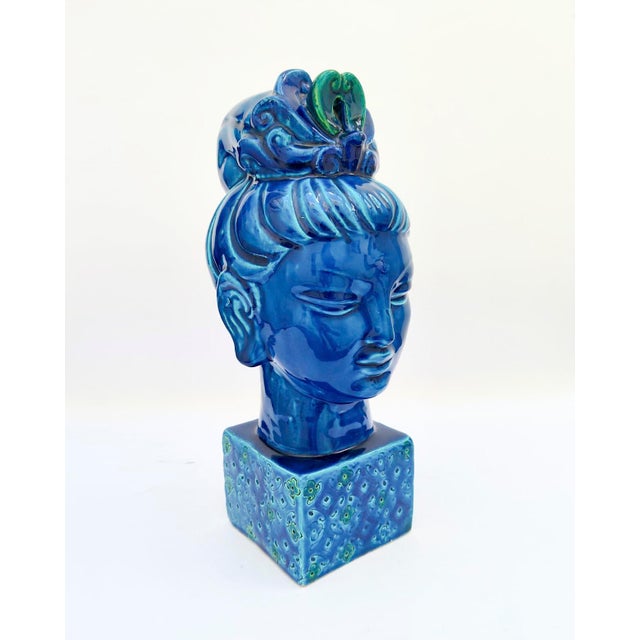 Mid-Century Modern Goddess Kwan Yin Sculpture in Ceramic by Aldo Londi for Bitossi, 1970s For Sale - Image 3 of 13