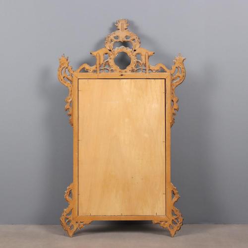 Mirror with Carved and Gilded Wooden Frame For Sale - Image 10 of 11