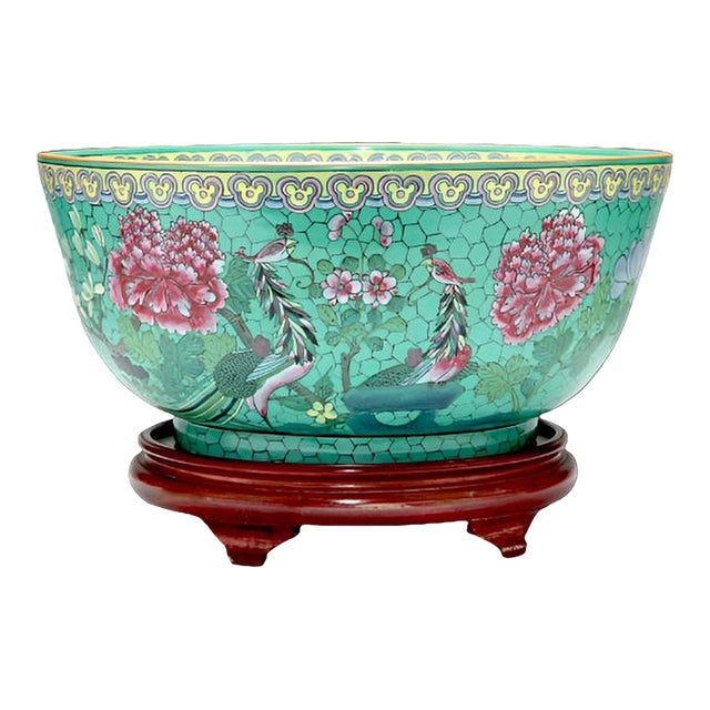 19th Century Monumental Straits Porcelain Center Bowl For Sale