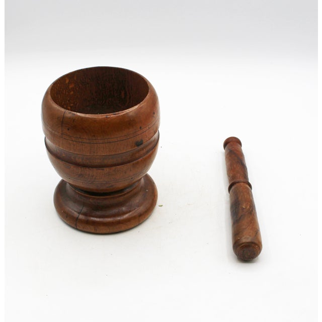 Late 18th Century English Treen Mortar and Pestle For Sale In Raleigh - Image 6 of 6