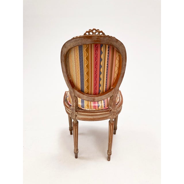 Early 1900s Vintage Limed Breakfast/Bridge Table and 4 Antique French