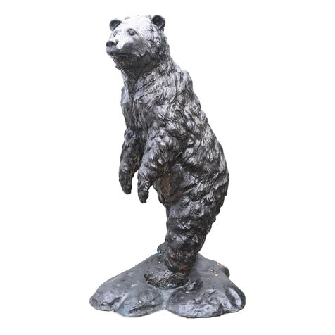 Large American Bronze Bear Garden Statue For Sale