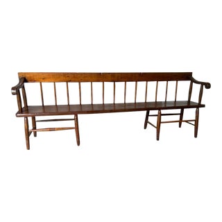 Antique Early 20th Century American Style Rustic Pine Bench For Sale