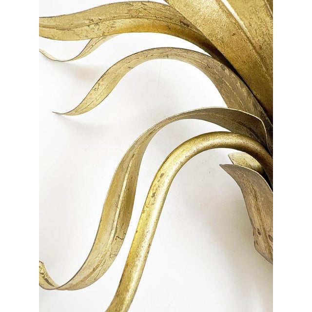 Gilt Metal Wall Light, France, 1970s For Sale - Image 9 of 15