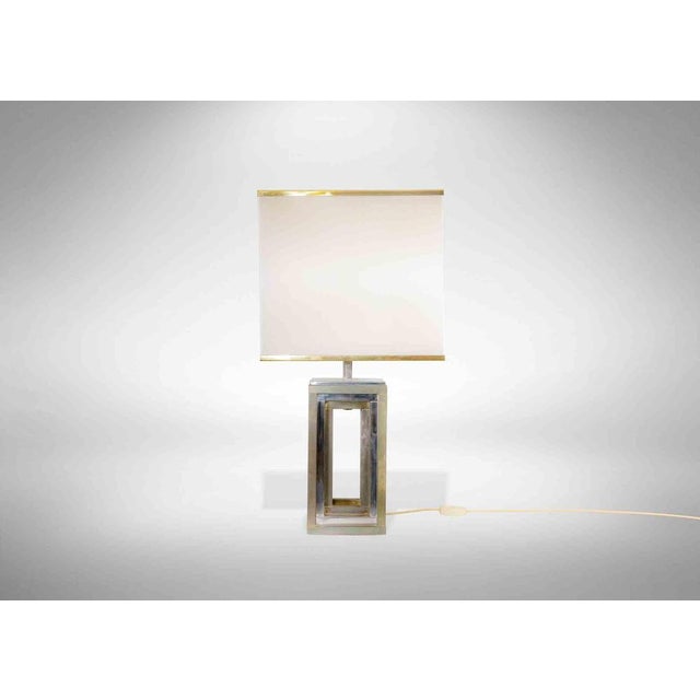 Vintage Metal Table Lamp, Italy, 1970s For Sale - Image 6 of 8