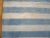 Indian 1930s Blue White Stripe Antique Indian Cotton Dhurrie Carpet 12' X 18' 6" Flatweave Wool Rug For Sale - Image 3 of 9