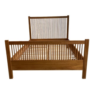 Queen Size John Kelly J1 Series J-18 Spindle Cherry Bed Frame For Sale