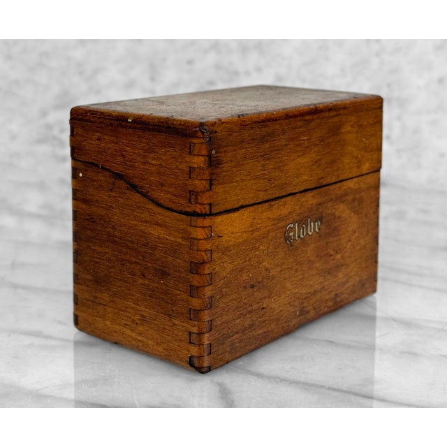 Antique Globe Wernicke Wooden Card Catalog File Storage Box Chairish