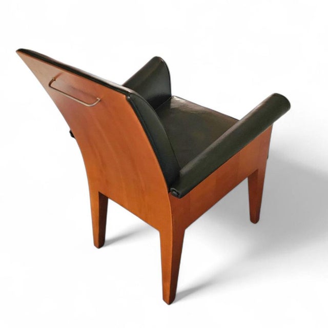Animal Skin Paramount Chair in Black Leather by Philippe Starck for Driade, 1989 For Sale - Image 7 of 16