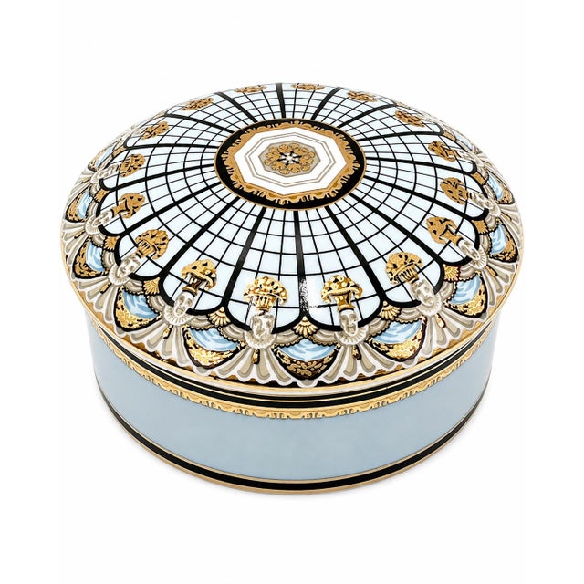 Vintage the Breakers Palm Beach Covered Porcelain Box Hotel Florida For Sale