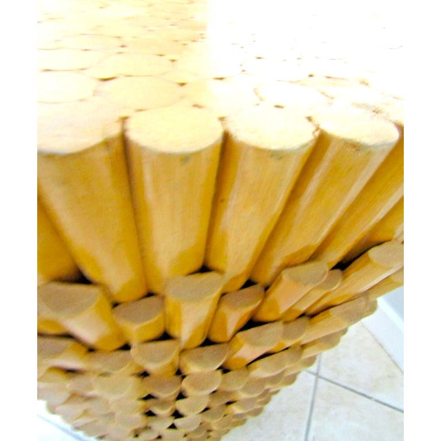 1950s 1950s Mid-Century Modern Faux Bunched Bamboo Dining Table Base For Sale - Image 5 of 7