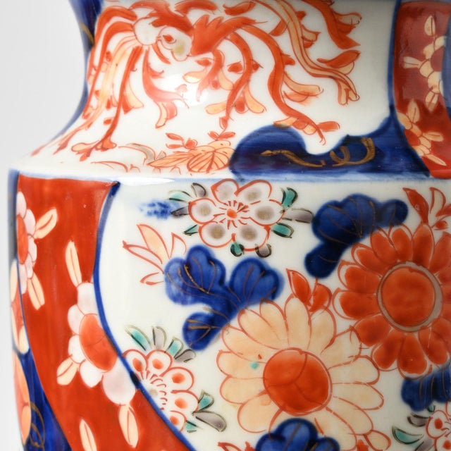 Japanese Imari Porcelain Vase, 1890s For Sale - Image 5 of 9