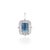 Metal Victorian 3.4ct Blue Sapphire & Diamond Pendant in 14k White Gold For Sale - Image 7 of 14