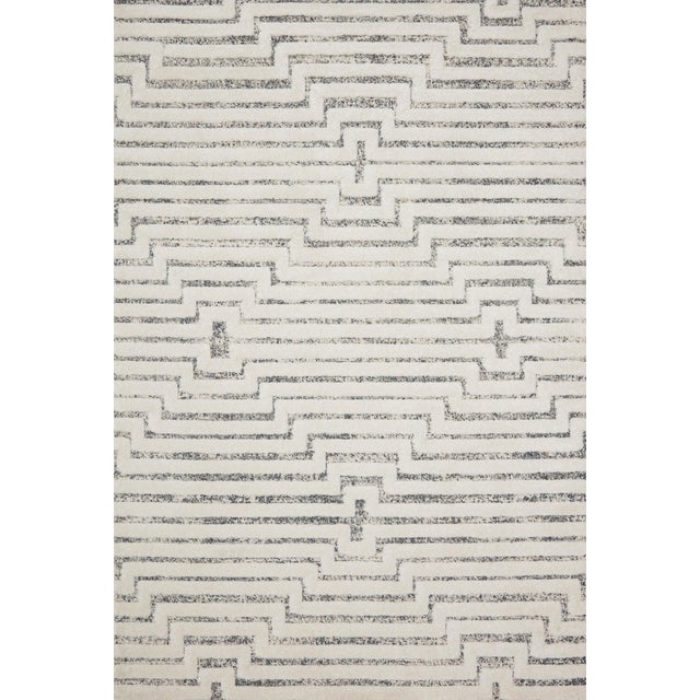 Loloi II Hagen Rug, White / Sky - 2'-7" x 10'-10" For Sale