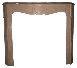 19th Century Pompadour Fireplace Mantel