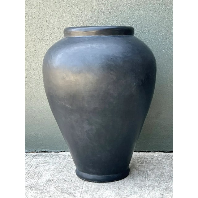 Vintage Large Matte Ceramic Floor Vase For Sale - Image 4 of 12