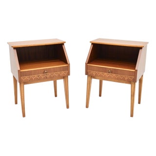 Vintage Swedish Bedside Cabinets, 1950s, Set of 2 For Sale