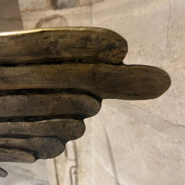 Greek Sphinx Sculpture Female Bronze Forged Steel For Sale - Image 4 of 13