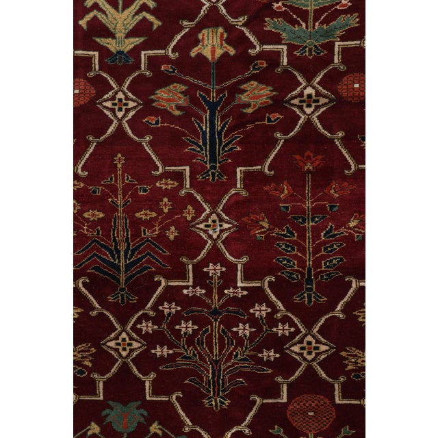 Modern Rug & Kilim’s Modern Agra Rug in Red With Colorful Floral Patterns For Sale - Image 3 of 7