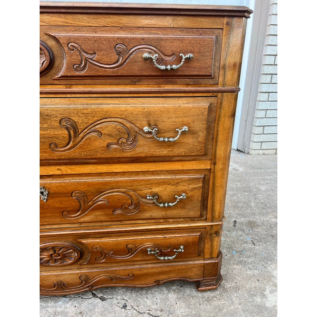 French French 19th Century Louis Philippe Walnut Marble Top Commode For Sale - Image 3 of 12