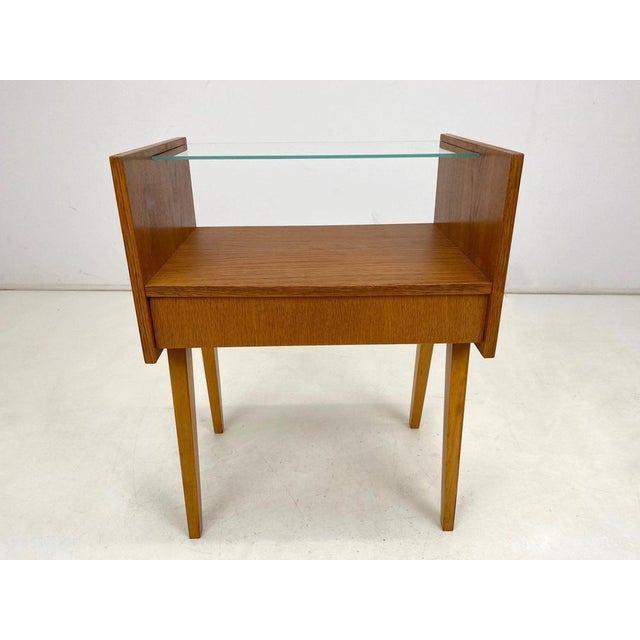 Gold Nightstand attributed to Arch. František Jirák, 1960s For Sale - Image 8 of 9