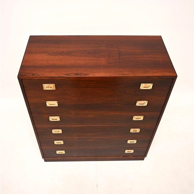 Vintage Danish Chest of Drawers with Secretary, 1960 For Sale - Image 9 of 11