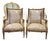 Neo-Classical Gold Bergère Wing Chair With Gold Leaf Details For Sale