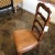 Italian Vintage Italian Ladder Back Side Chair in a Light Walnut Finish For Sale - Image 3 of 11
