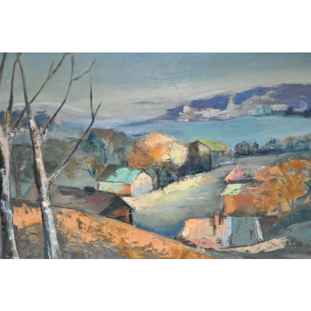 Impressionist Coastal Landscape w/ Tree's & Houses For Sale In San Francisco - Image 6 of 7