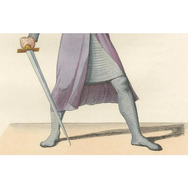 Mid 19th Century Medieval Knight in Chainmail, 1845, Paper For Sale - Image 5 of 13
