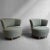 Herman Miller 1930s Gilbert Rohde for Herman Miller Upholstered Slipper Chairs - Set of 2 For Sale - Image 4 of 11