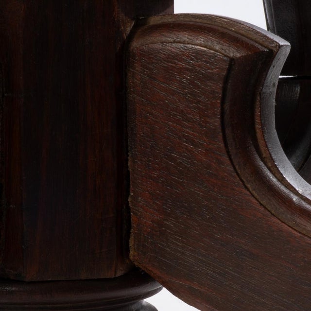 Oval Victorian Walnut Marble Top Table For Sale - Image 16 of 17