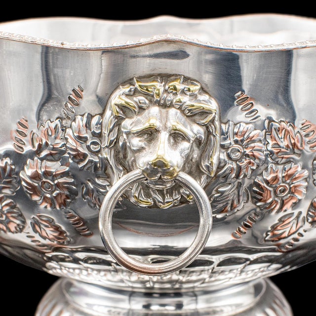 Vintage Punch Bowl, English, Silver Plate, Ice Dish, Cooler, Trophy, Art Deco For Sale - Image 10 of 12