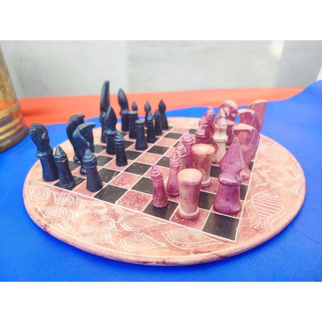 Black Terracotta Chess Sets, 1970s, Set of 33 For Sale - Image 8 of 9