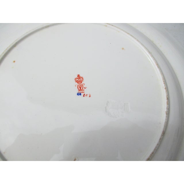English Vintage 20s Royal Crown Derby Porcelain Dinner Plates - Set of 5 For Sale - Image 3 of 8